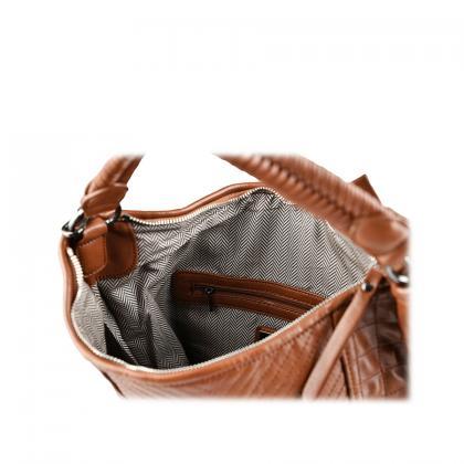 Brown Pu Leather Handbag, Woman Gift
