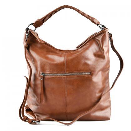 Brown Pu Leather Handbag, Woman Gift