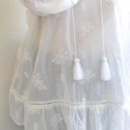 Cotton Whitetunic, Summer Embroidery Tunic